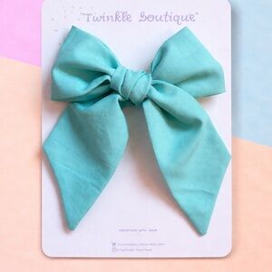 Aqua hair Bow for Kids